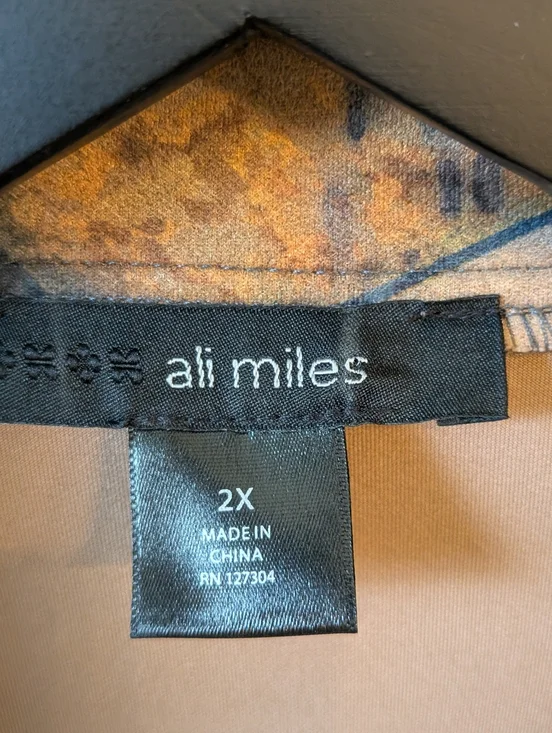 Ali Miles Women's Artsy Art to Wear Open Front Jacket Modern Size 2X - Picture 6 of 8